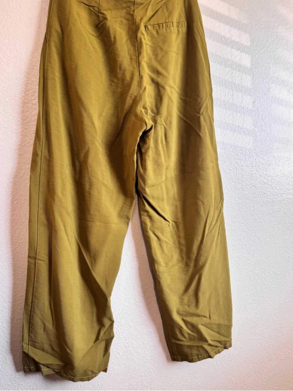 TOPSHOP Olive Green Pleated Casual Trousers - Picture 6 of 7